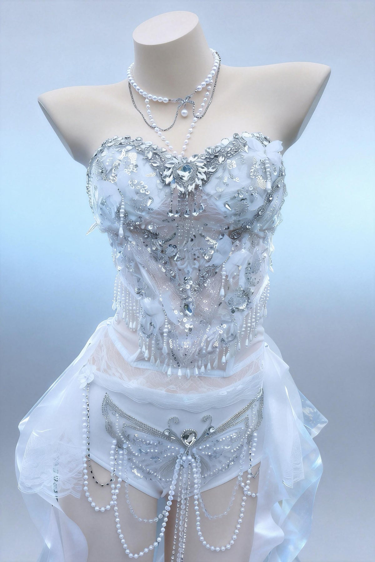 AVRY Blue Glaucus Set from the AVRY Cove Collection, ocean fairy rave outfit