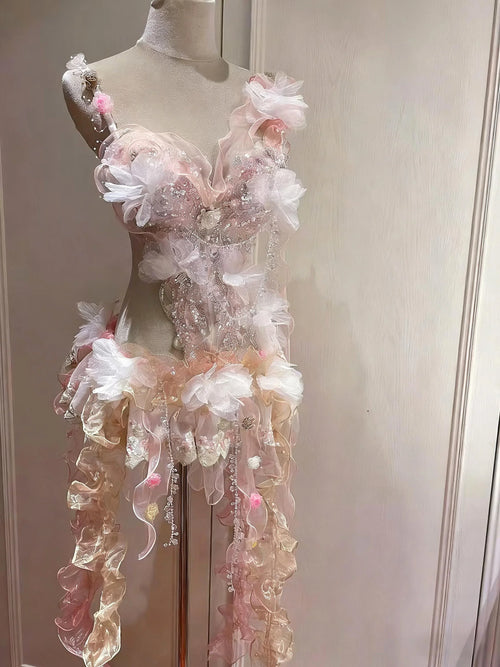 AVRY Camellia Set New Forest collection full look with pastel floral fairy outfit and layered ruffle details.